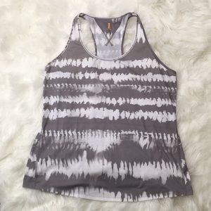 lucy Gray & White Tie Dye Racerback Tank